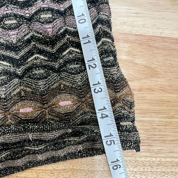 M Missoni Multicolor Patterned Lurex Knit Mini Tube Skirt IT 42 US 6 - Picture 6 of 7